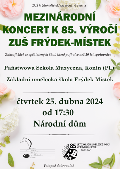 Mezinárodní koncert K 85. výročí školy 2024